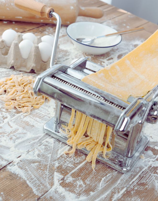 Making homemade pasta